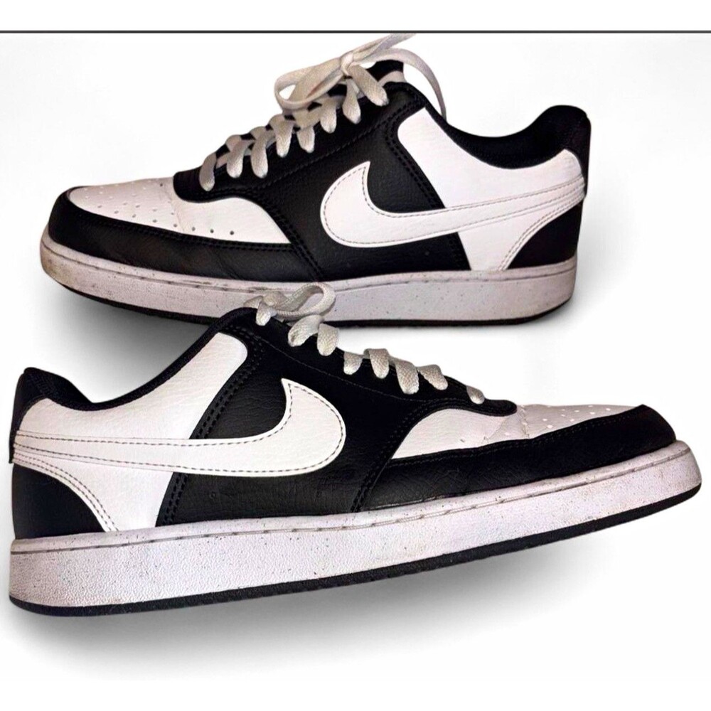 Nike Court Vision Low Panda Black White Sneakers [size 9]